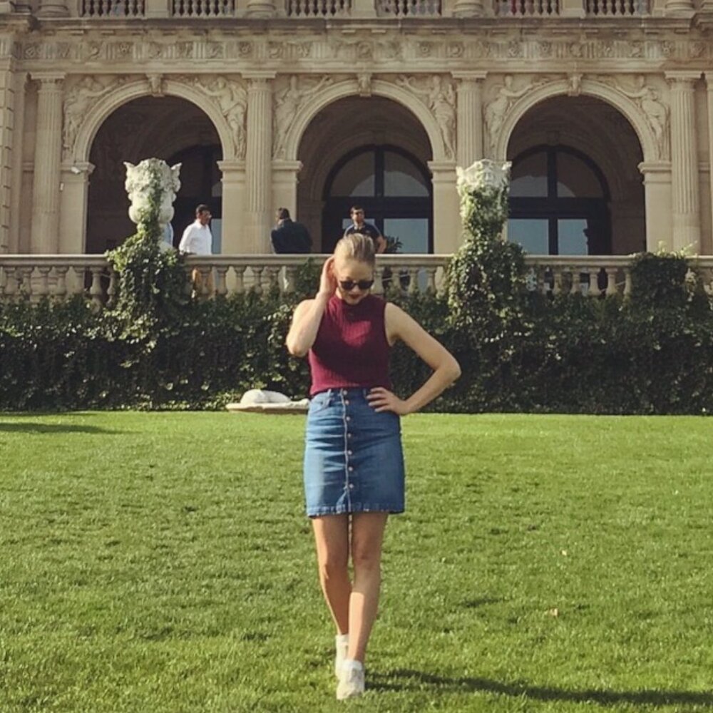 J. Crew Button Front Denim Skirt, Aster Wash, Size 28